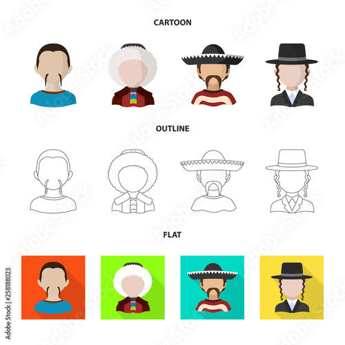 Vector design of imitator and resident icon. Set of imitator and culture stock vector illustration.