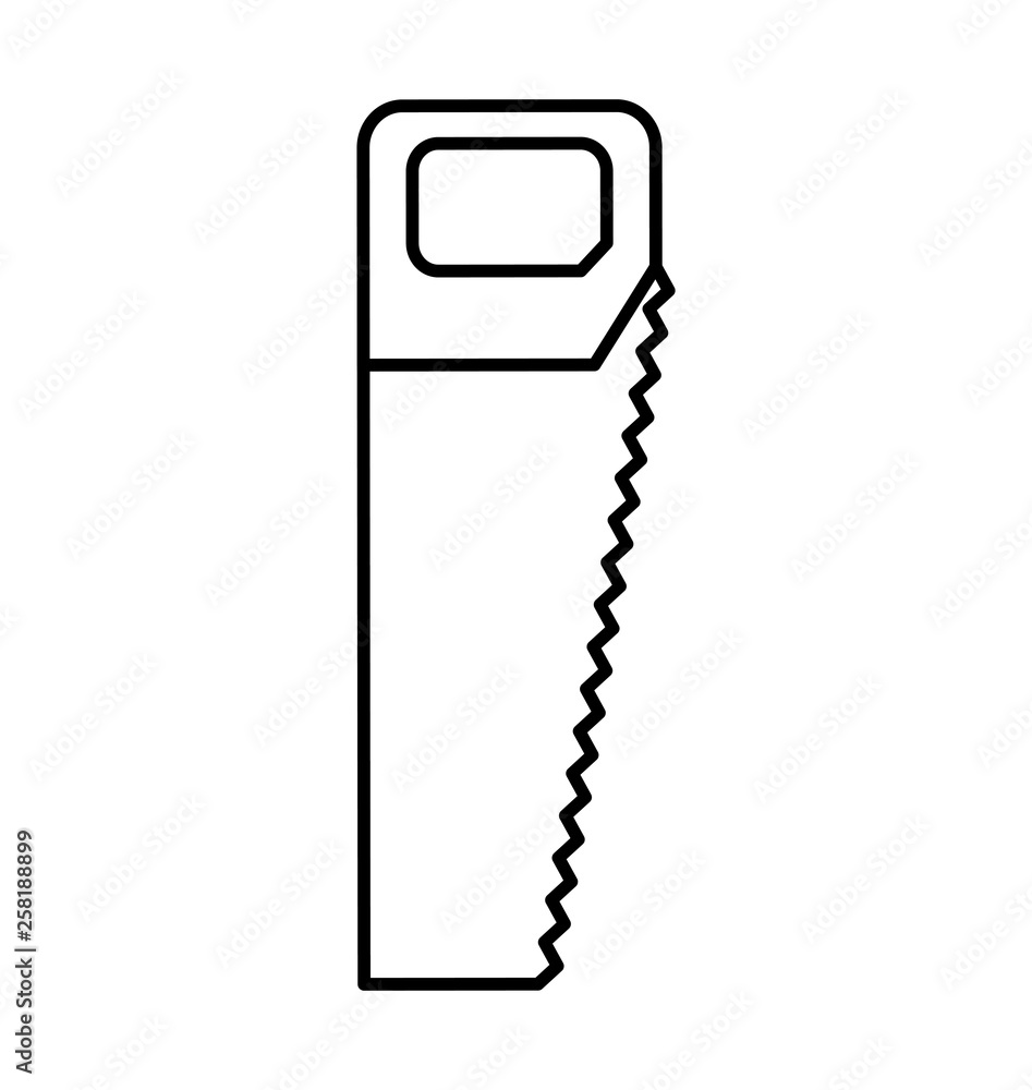 handsaw tool isolated icon handsaw tool isolated icon