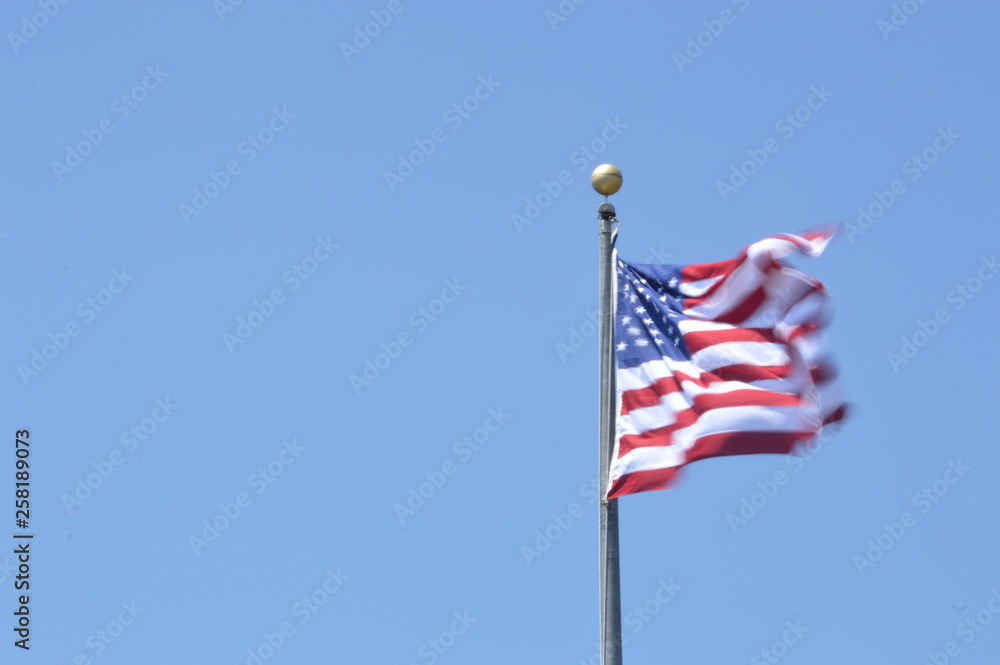 American Flag Blowing in the Wind American Flag Blowing in the Wind