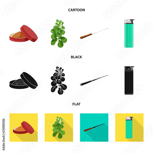 Vector design of refuse and stop icon. Set of refuse and habit vector icon for stock.