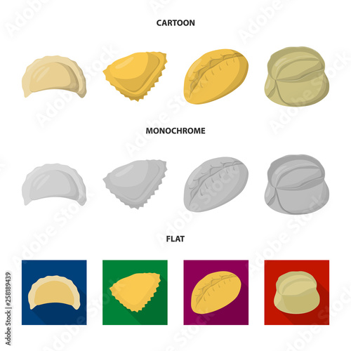 Isolated object of products  and cooking icon. Collection of products  and appetizer stock vector illustration.