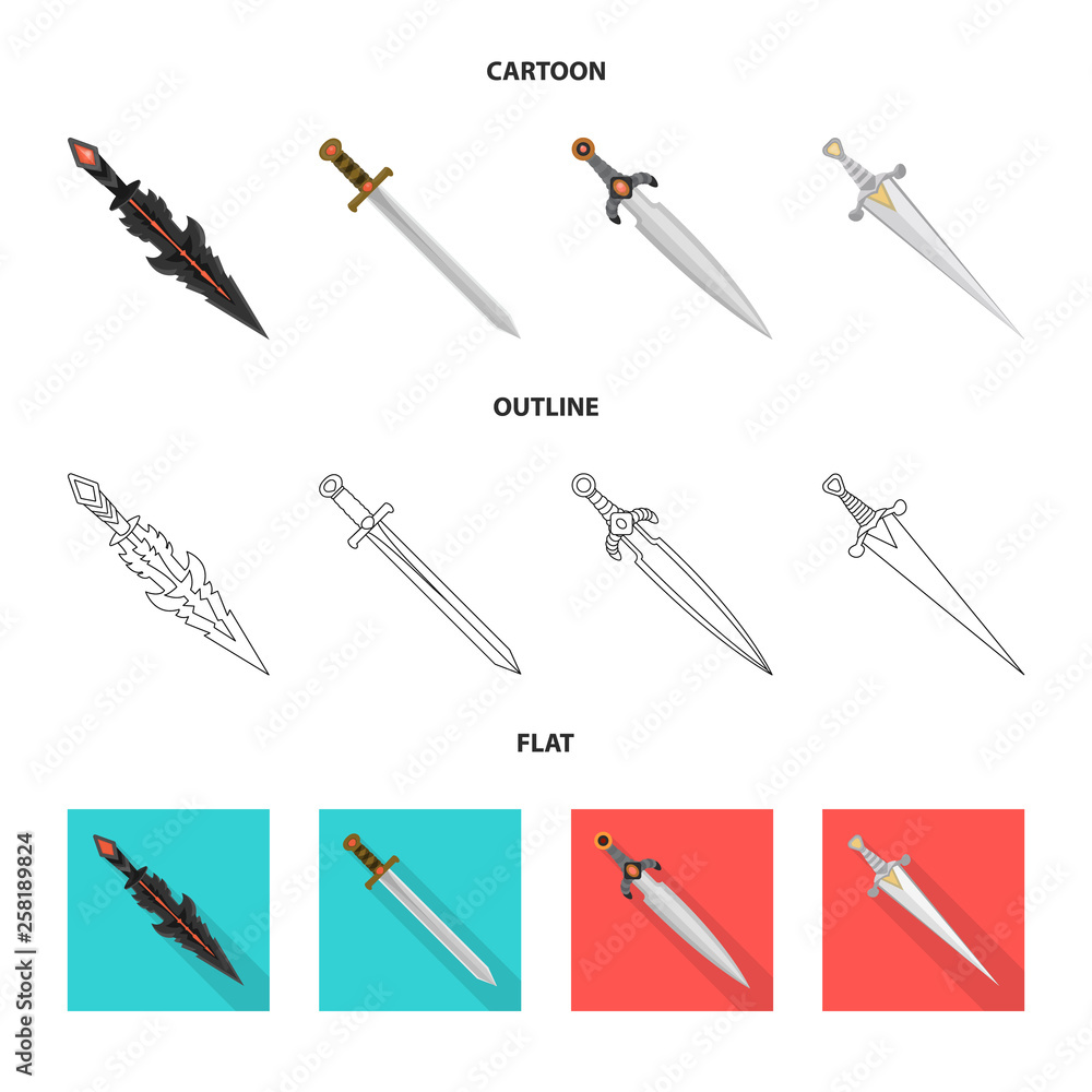 Vector illustration of game and armor icon. Collection of game and blade stock symbol for web. Vector illustration of game and armor icon. Collection of game and blade stock symbol for web.