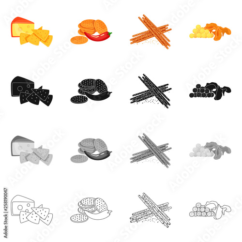 Vector design of taste and seasonin icon. Collection of taste and organic   vector icon for stock.