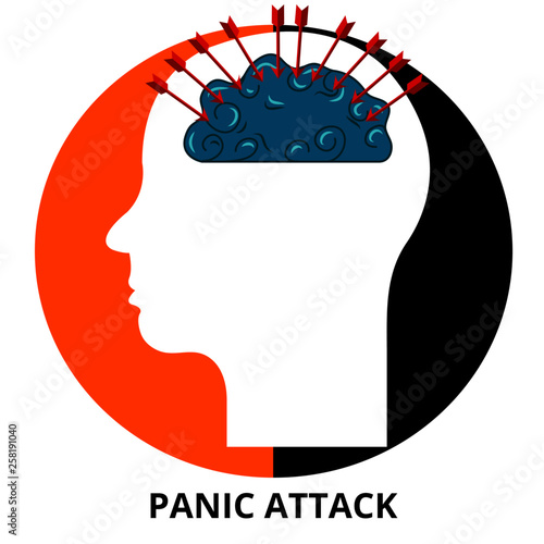 Panic Attack Abstract Icon Surrealism Vector