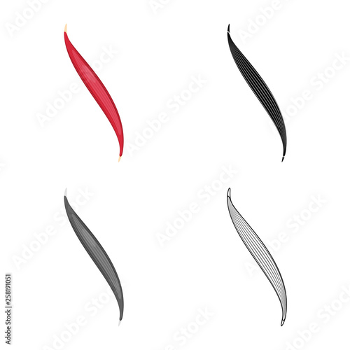 Isolated object of fiber and muscular sign. Collection of fiber and body  stock vector illustration.