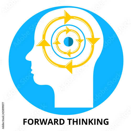 Forward Thinking Abstract Icon Surrealism Vector