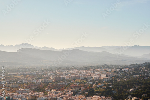 Panoramic view of Javea town from Cape Antonio. © bodiaphoto