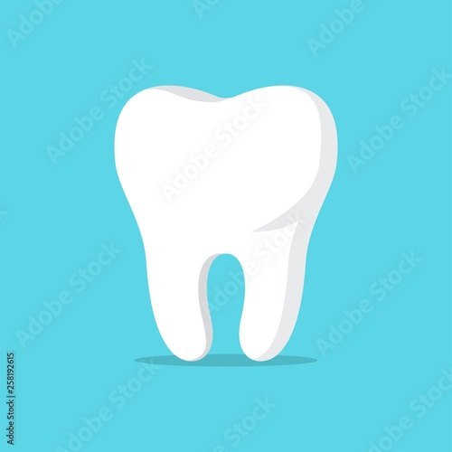 Healthy clean tooth. Template design for dental clinic and stomatology logo, dental care concept.