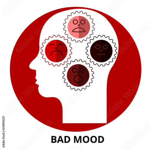 Bad Mood Abstract Icon Surrealism Vector	
