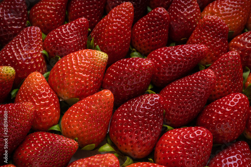 Background from freshly harvested strawberries