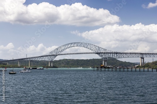 The Bridge of the Americas, a Famous International Landmark Road Bridge in Panama which spans the Pacific Entrance to the Panama Canal © Autumn Sky