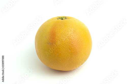 red grapefruit isolated on a white background.