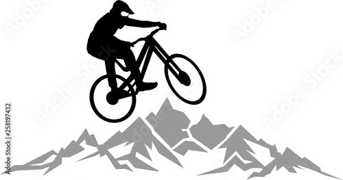 Mountain Biking Silhouette