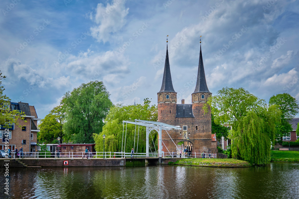 Oostport (Eastern Gate) of Delft. Delft, Netherlands