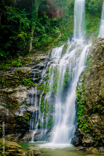waterfall in the forest on the island of Mindoro  the Philippines