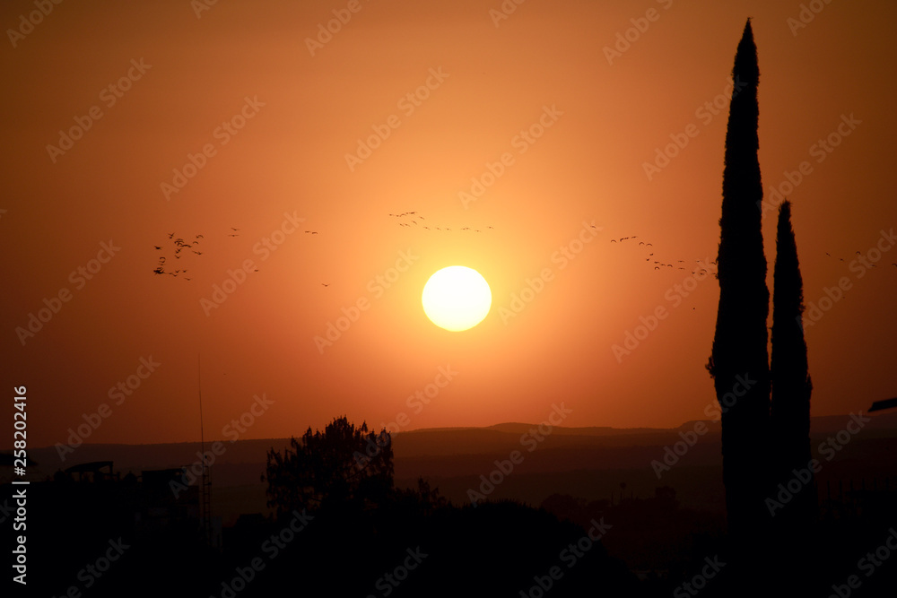 Fototapeta premium A sunset in San Miguel de Allende, Guanajuato, Mexico.