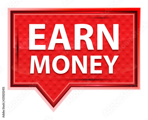 Earn Money misty rose pink banner button