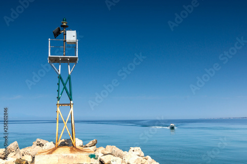 Summer view of town of Nea Poteidaia, Kassandra, Chalkidiki, Central Macedonia, Greece photo