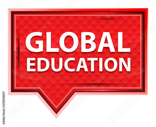 Global Education misty rose pink banner button