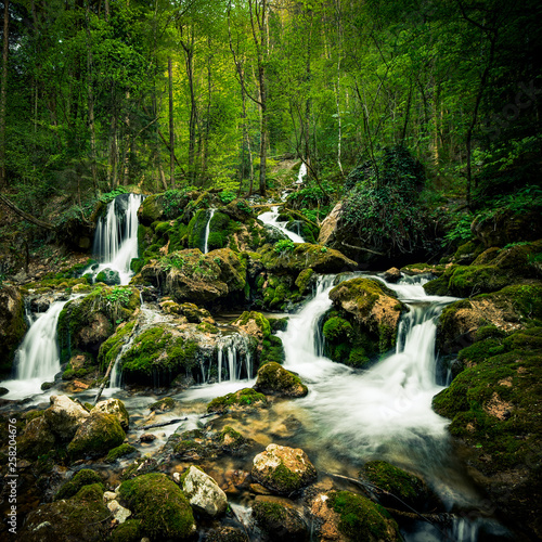Fototapeta Naklejka Na Ścianę i Meble -  Waterfalls in the forest near Bärenschützklamm in Mixnitz - Austria