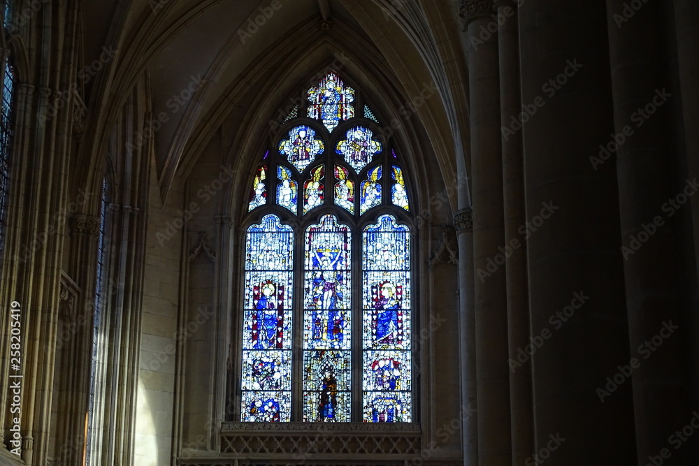 York Minster stained glass windows - Yorkshire, England, UK