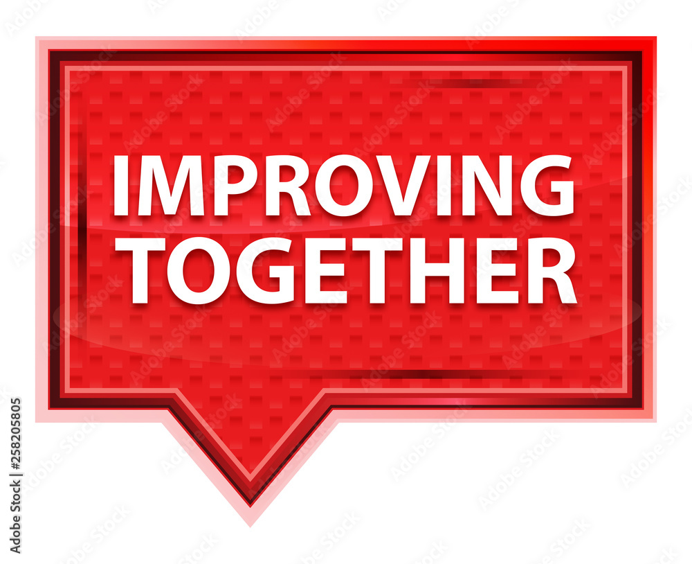 Improving Together misty rose pink banner button Improving Together misty rose pink banner button