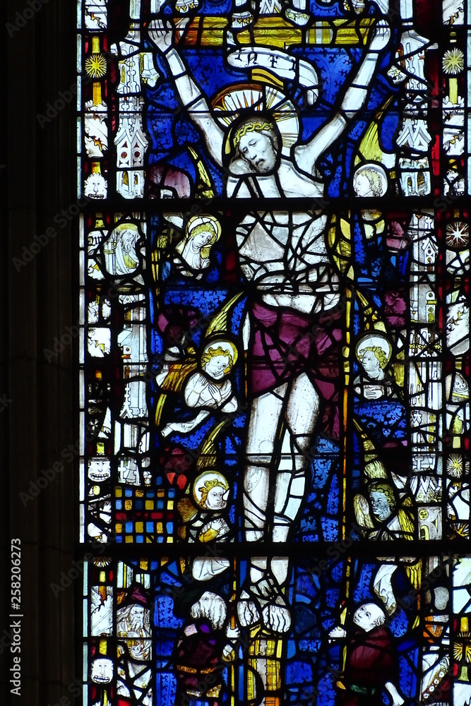 York Minster stained glass windows - Yorkshire, England, UK