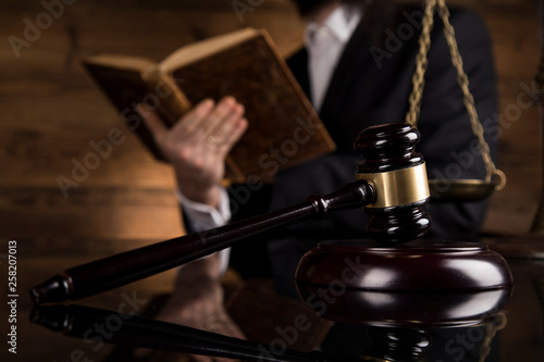 Wallpaper Mural Courtroom, Law theme, mallet of the justice Torontodigital.ca