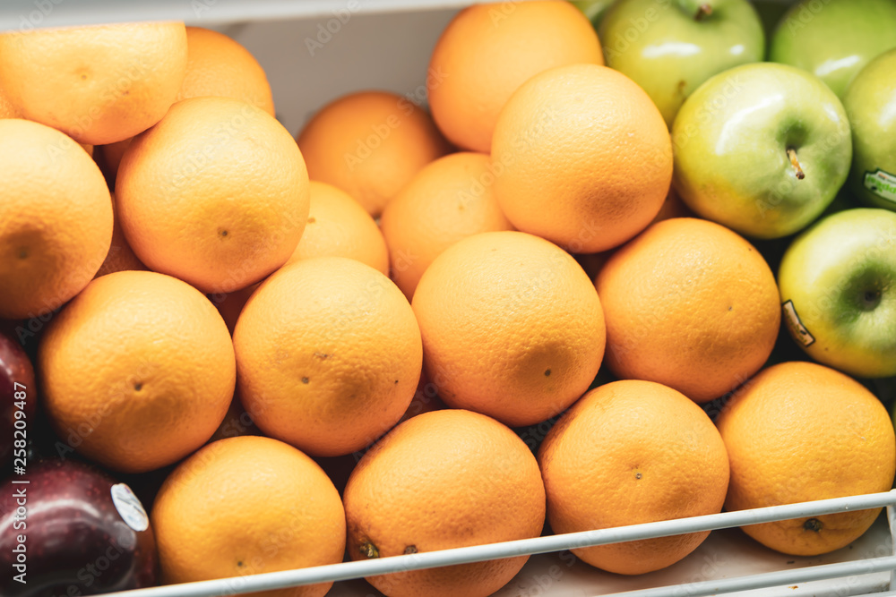 Fresh oreng in the supermarket Fresh oreng in the supermarket