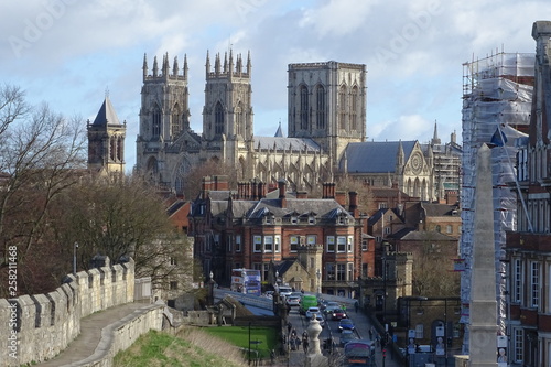 Views over York, including Minster and City Wall - Yorkshire, England, UK