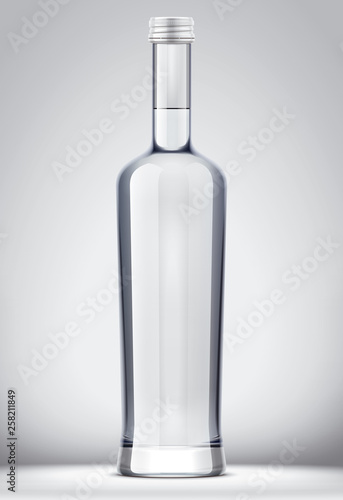 Bottle mockup for alcohol drinks on background. 
