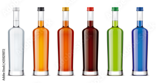 Bottles mockups for alcohol drinks. 