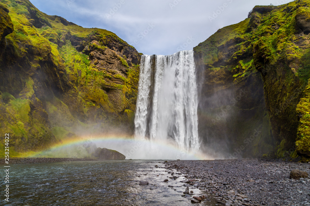 Fototapeta premium A view of Skogafoss. one of most beautiful waterfalls in Iceland