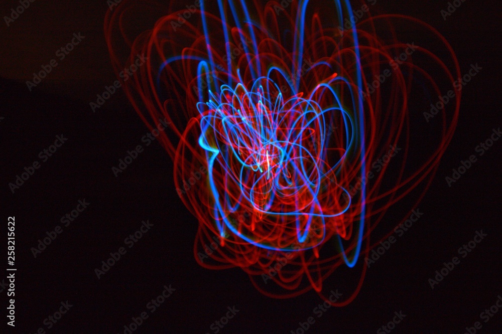 Abstract light painting Art Red Blue Abstract light painting Art Red Blue