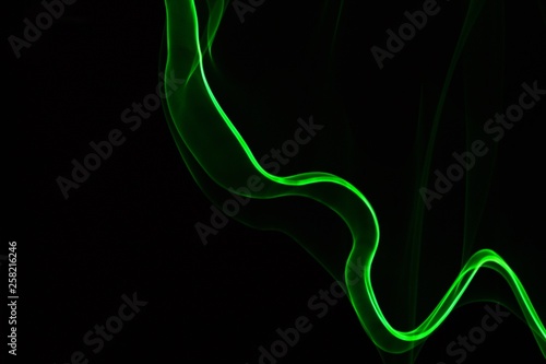 Abstract Green light painting Art 