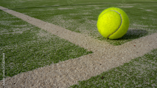 tennis ball on court