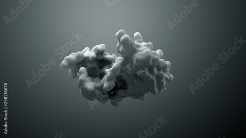 3d illustration protein or enzyme