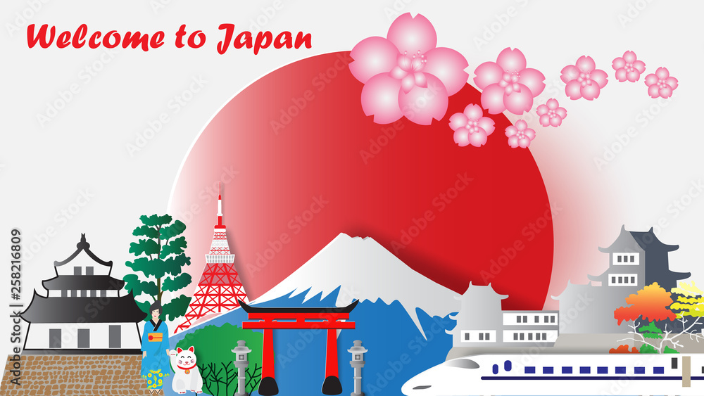Japan travel ,vector illustration.