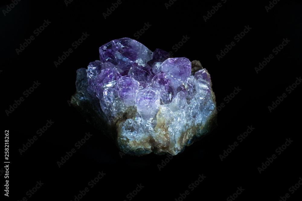 Amethyst Gemstone on Black