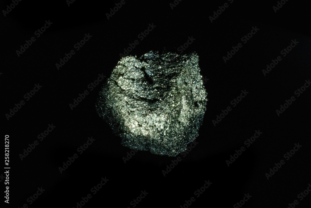 Pyrite Mineral on Black Pyrite Mineral on Black