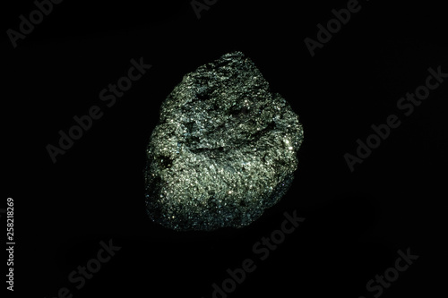 Pyrite Mineral on Black