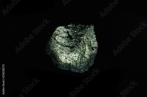 Pyrite Mineral on Black
