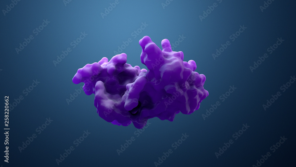 3d illustration protein or enzyme 3d illustration protein or enzyme