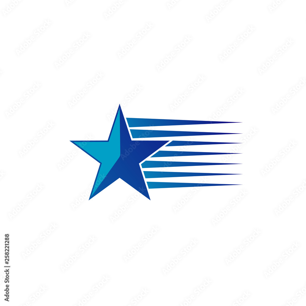 Obraz premium Fast Moving Star Logo