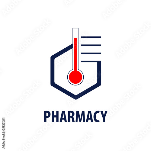 Fever Care Logo With Thermometer Symbol