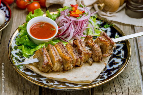 Fototapeta Naklejka Na Ścianę i Meble -  Kebab from lamb ribs