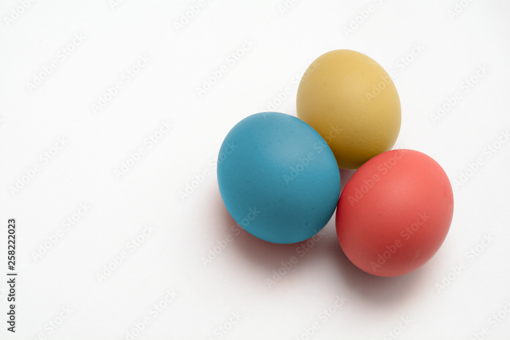 Simple Easter egg design with copy space on white Simple Easter egg design with copy space on white