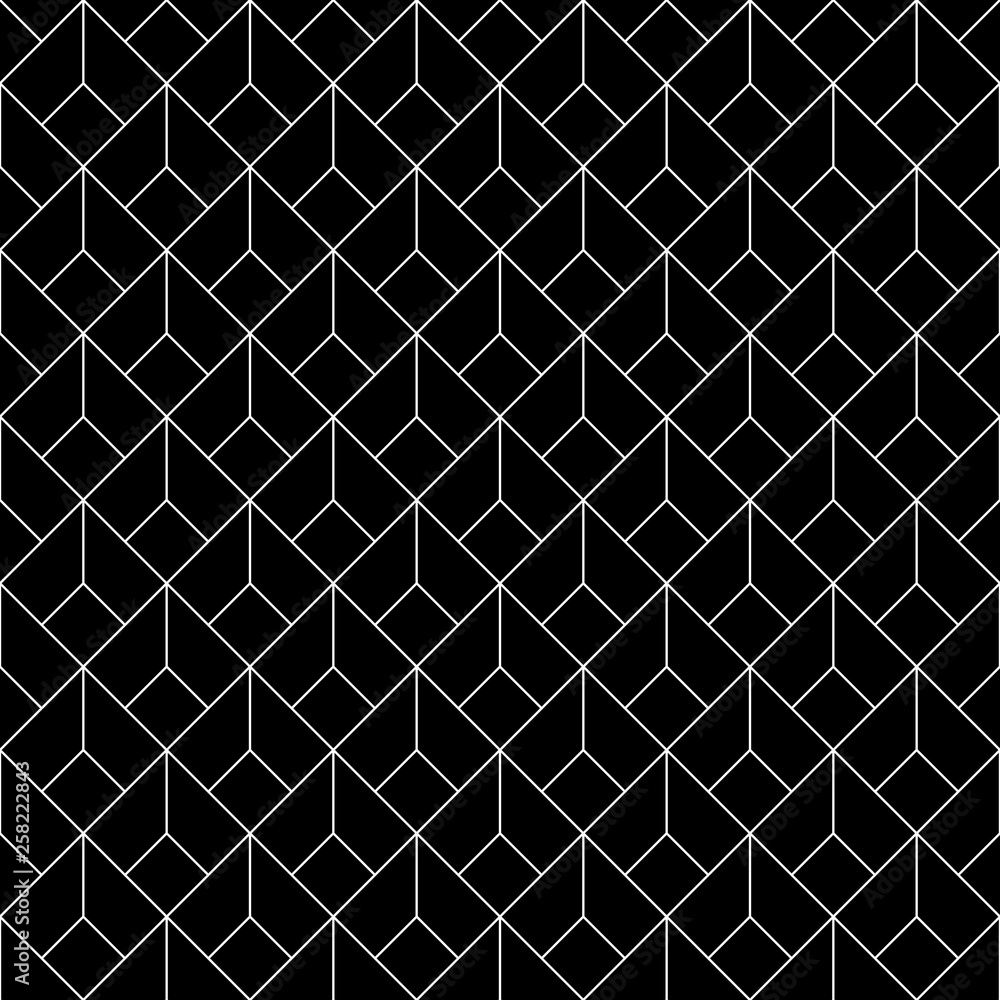 Art Deco Seamless Pattern - Repeating pattern design with art deco motif in black and white Art Deco Seamless Pattern - Repeating pattern design with art deco motif in black and white