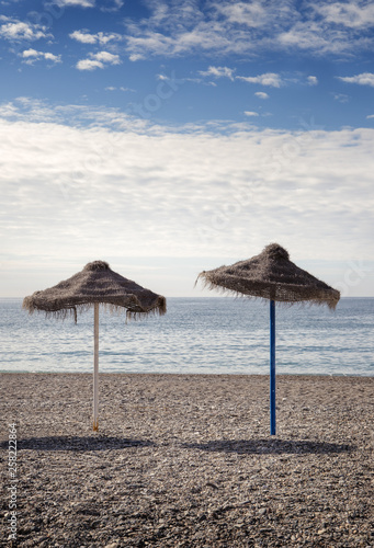 beach umbrella in spain