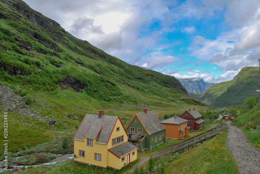 House and Home along the Flam Train trail in Norway 
